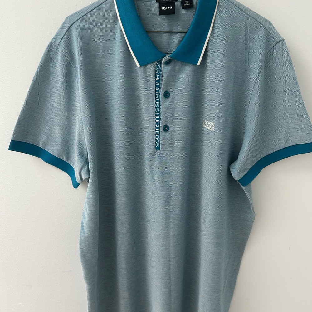Boss Blue Polo Shirt Classic Design